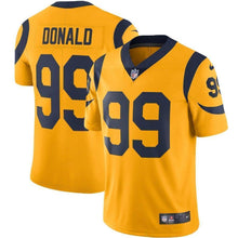Load image into Gallery viewer, Aaron Donald Los Angeles Rams Nike Color Rush Vapor Limited Jersey - Gold