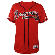 Load image into Gallery viewer, Ronald Acuña Jr Atlanta Braves Majestic 2019 Alternate  Collection Flex Base Player Jersey – Scarlet