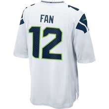 Load image into Gallery viewer, 12s Seattle Seahawks Nike Alternate Game Jersey - White
