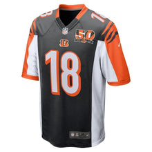 Load image into Gallery viewer, A.J. Green Cincinnati Bengals Nike 50th Anniversary Patch Game Jersey - Black