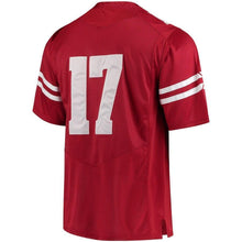 Load image into Gallery viewer, #17 Wisconsin Badgers Under Armour Premier Performance Football Jersey - Red