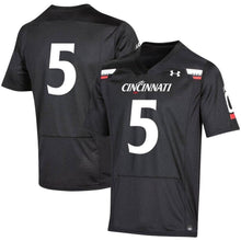 Load image into Gallery viewer, #5 Cincinnati Bearcats Under Armour Premier Football Jersey - Black