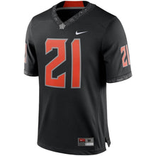 Load image into Gallery viewer, #21 Oklahoma State Cowboys Nike Game Jersey - Black