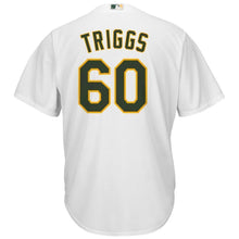 Load image into Gallery viewer, Andrew Triggs Oakland Athletics Majestic Home Cool Base Jersey - White