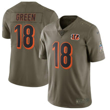 Load image into Gallery viewer, A.J. Green Cincinnati Bengals Nike Salute To Service Limited Jersey - Olive