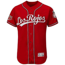 Load image into Gallery viewer, Yasiel Puig Cincinnati Reds Majestic Alternate Collection Flex Base Player Jersey – Scarlet