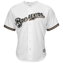 Load image into Gallery viewer, Christian Yelich Milwaukee Brewers Majestic Official Cool Base Player Jersey - White
