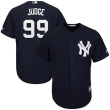 Load image into Gallery viewer, Aaron Judge New York Yankees Majestic Fashion Official Cool Base Player Replica Jersey - Navy