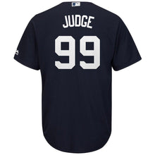 Load image into Gallery viewer, Aaron Judge New York Yankees Majestic Fashion Official Cool Base Player Replica Jersey - Navy