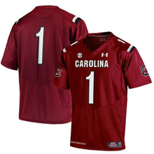 Load image into Gallery viewer, #1 South Carolina Gamecocks Under Armour Team Replica Football Jersey - Garnet