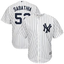 Load image into Gallery viewer, CC Sabathia New York Yankees Majestic Cool Base Home Player Jersey - White