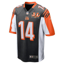 Load image into Gallery viewer, Andy Dalton Cincinnati Bengals Nike 50th Anniversary Patch Game Jersey - Black