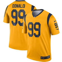 Load image into Gallery viewer, Aaron Donald Los Angeles Rams Nike Color Rush Legend Player Jersey - Gold