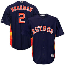 Load image into Gallery viewer, Alex Bregman Houston Astros Majestic Fashion Official Cool Base Replica Player Jersey - Navy