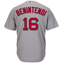Load image into Gallery viewer, Andrew Benintendi Boston Red Sox Majestic Road Official Cool Base Replica Player Jersey - Gray